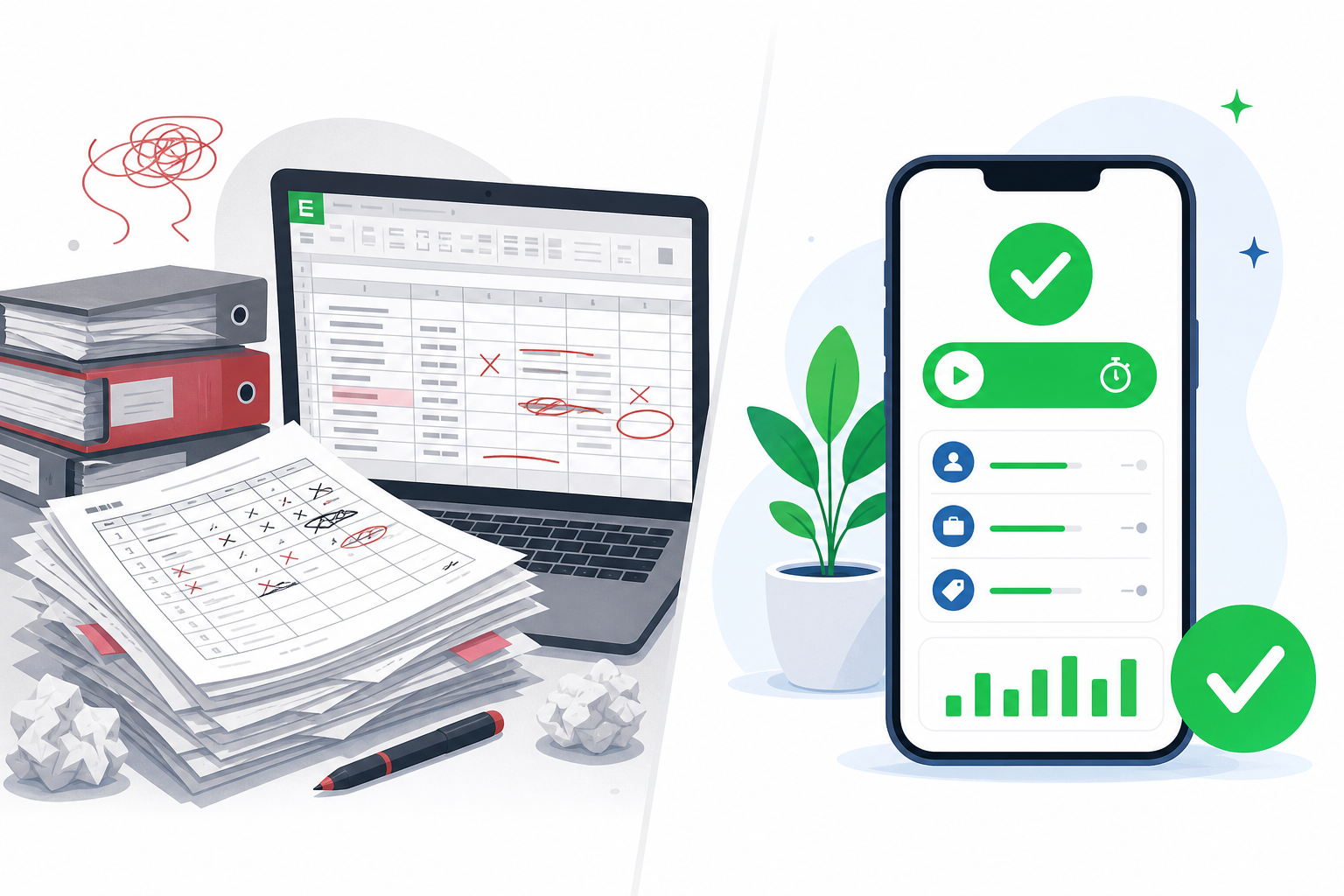 Excel vs app de fichaje ante Inspección (2026)