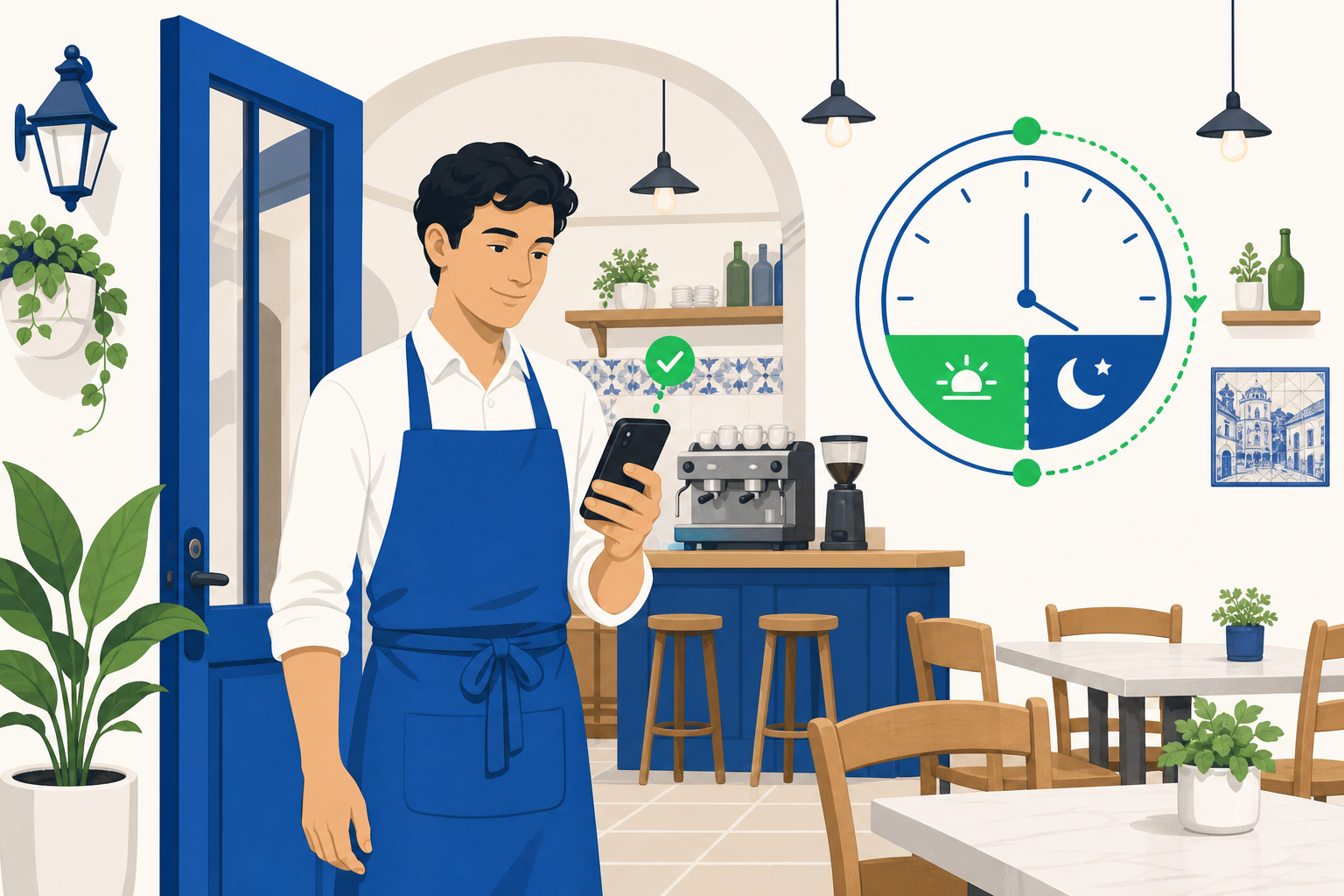 Registro horario en hostelería: turnos partidos y festivos